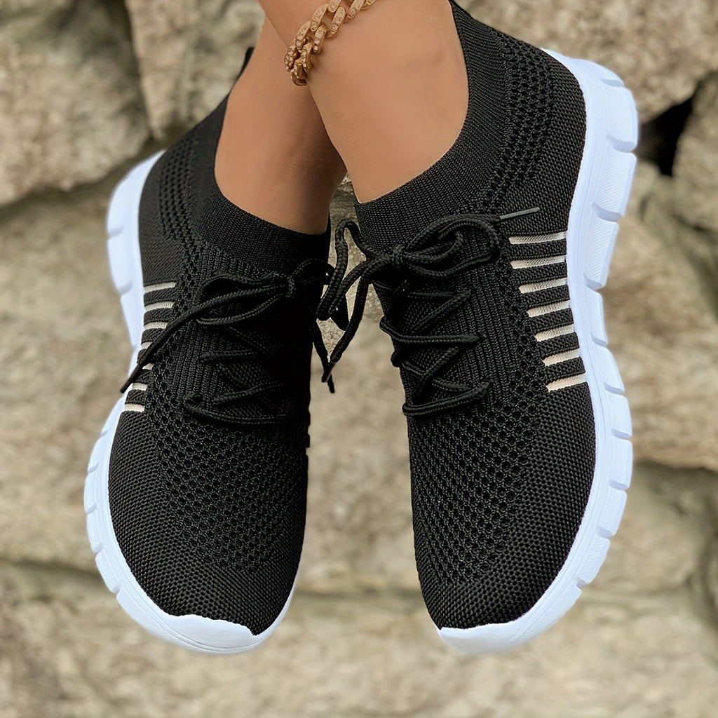Women's Breathable Knit Sneakers for Casual Running