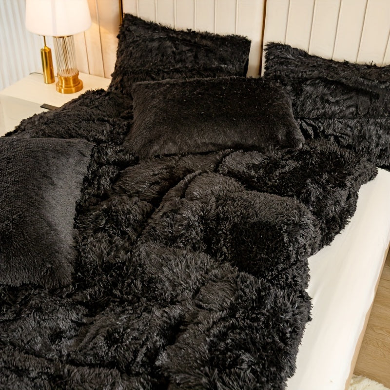 Polyester Duvet Cover Set 3pcs Multicolor Plush