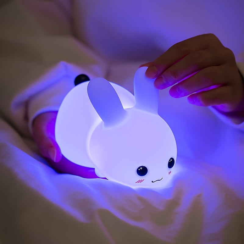 Jade Rabbit Silicone Night Light | USB, Colorful, Touch