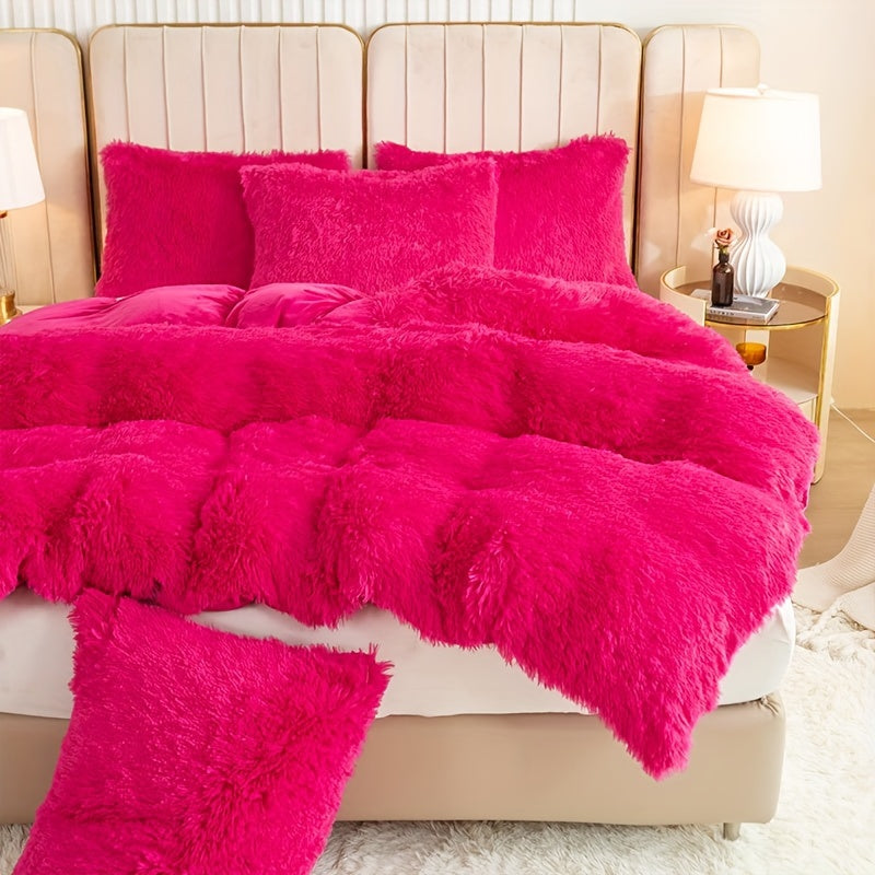 Polyester Duvet Cover Set 3pcs Multicolor Plush