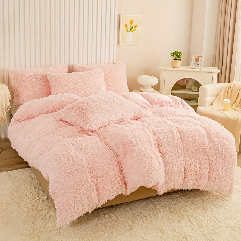 Polyester Duvet Cover Set 3pcs Multicolor Plush