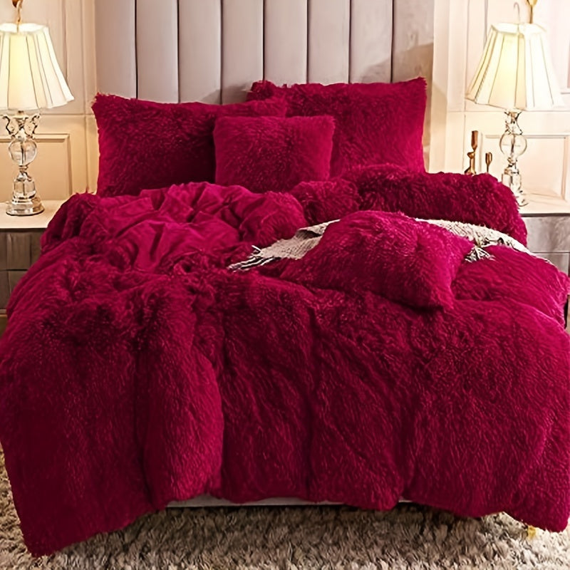 Polyester Duvet Cover Set 3pcs Multicolor Plush