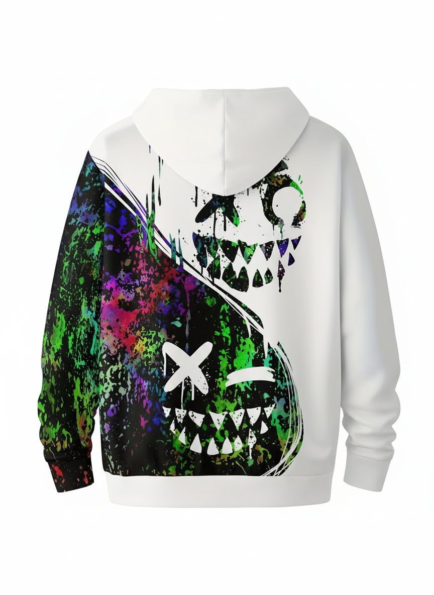 Hoodie diseño diagonal trasera
